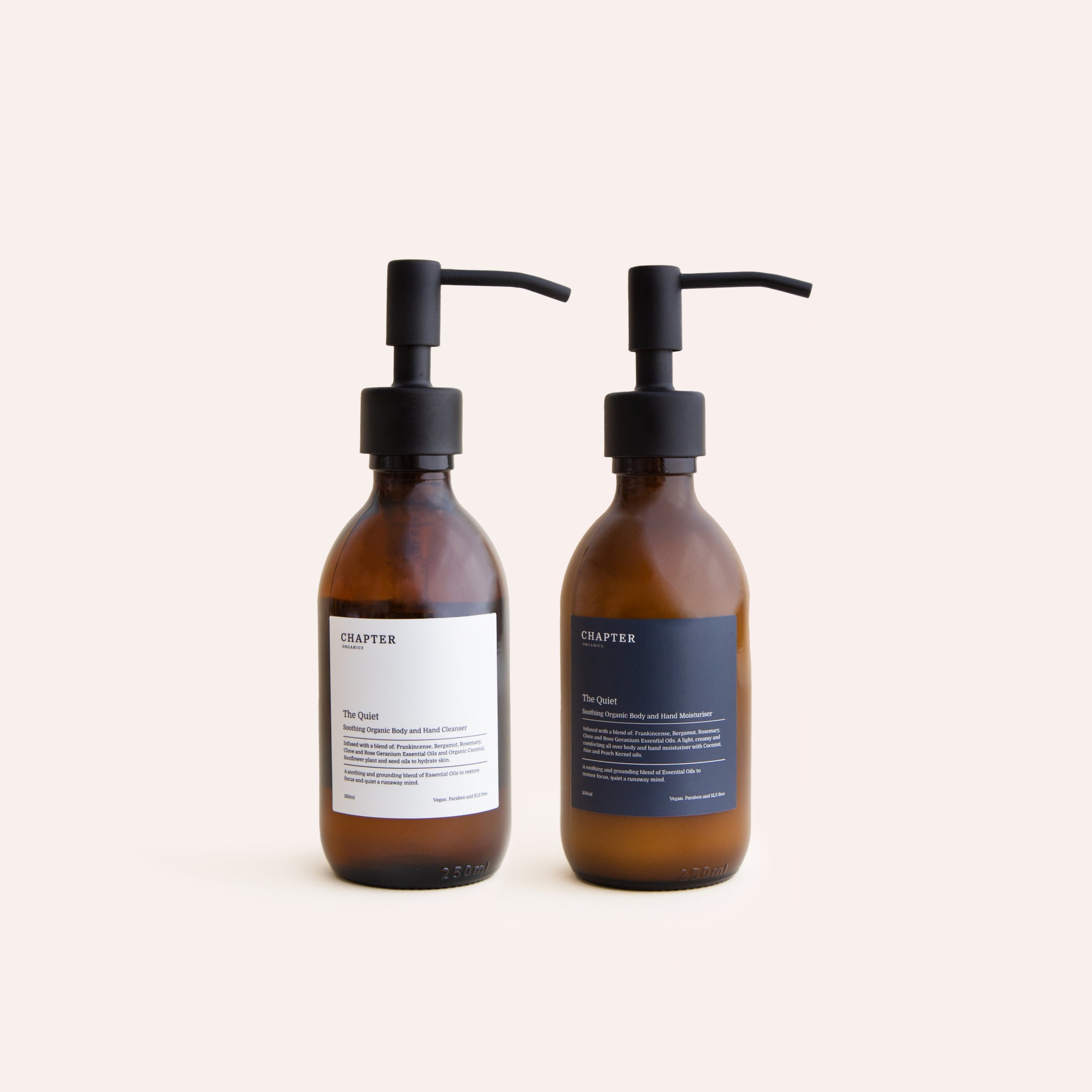 The Peace Cleanser and Moisturiser Duo 250ml Organic Cosmetic Bag
