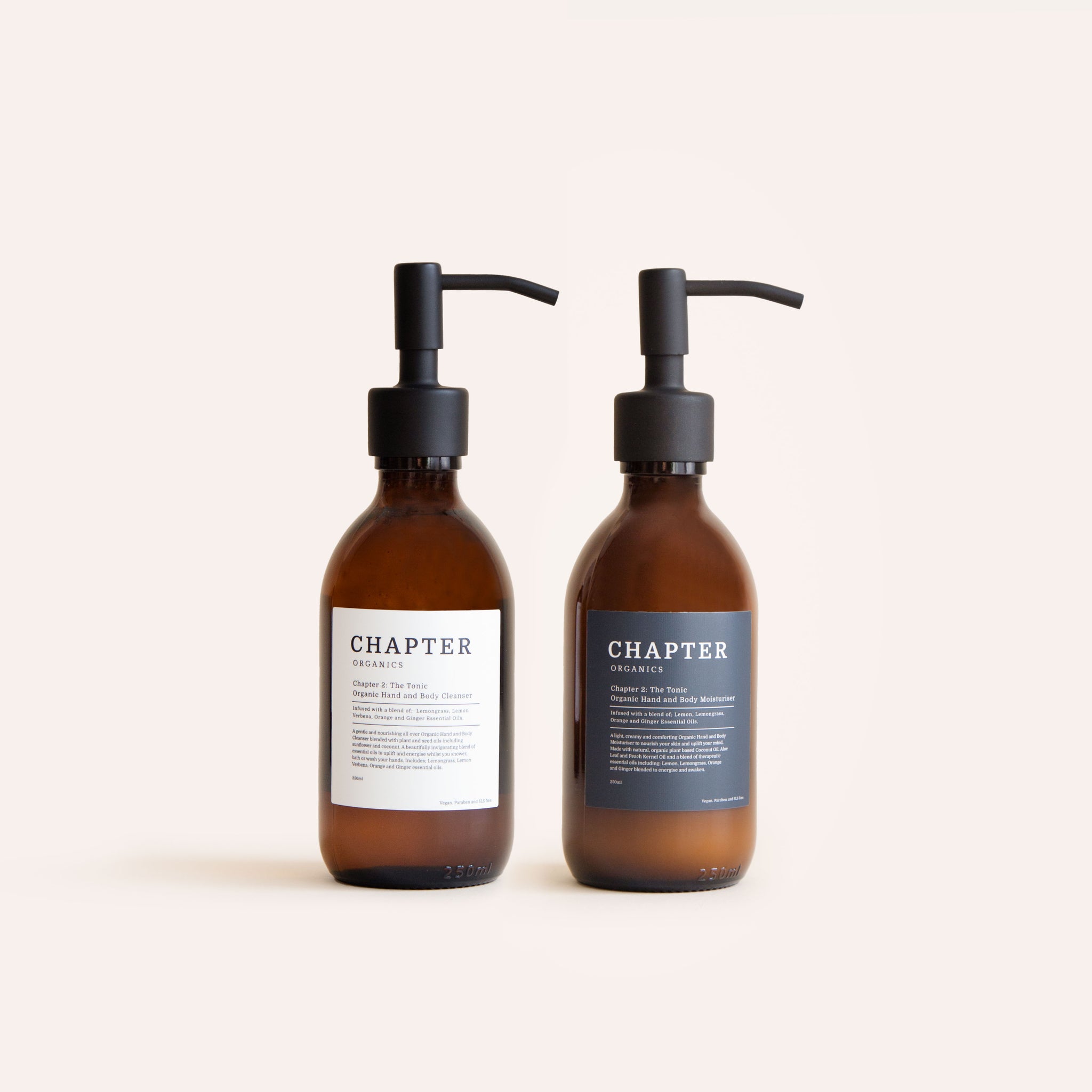The Tonic Organic Body and Hand Cleanser and Moisturiser Set 250ml